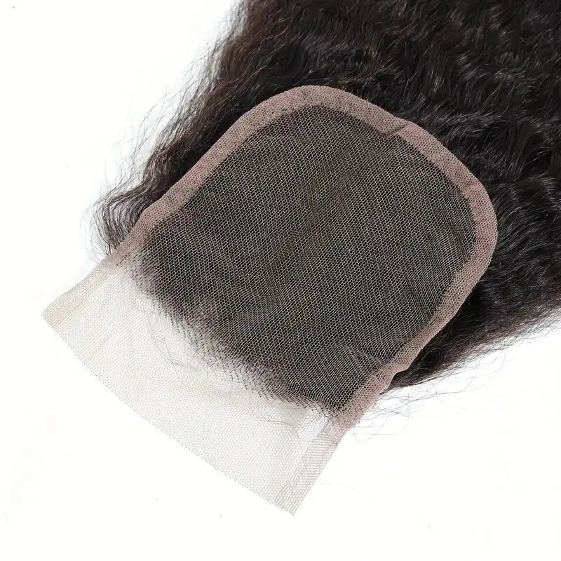 Kinky Straight 4x4 Lace Closure HookedOnBundles Virgin Hair